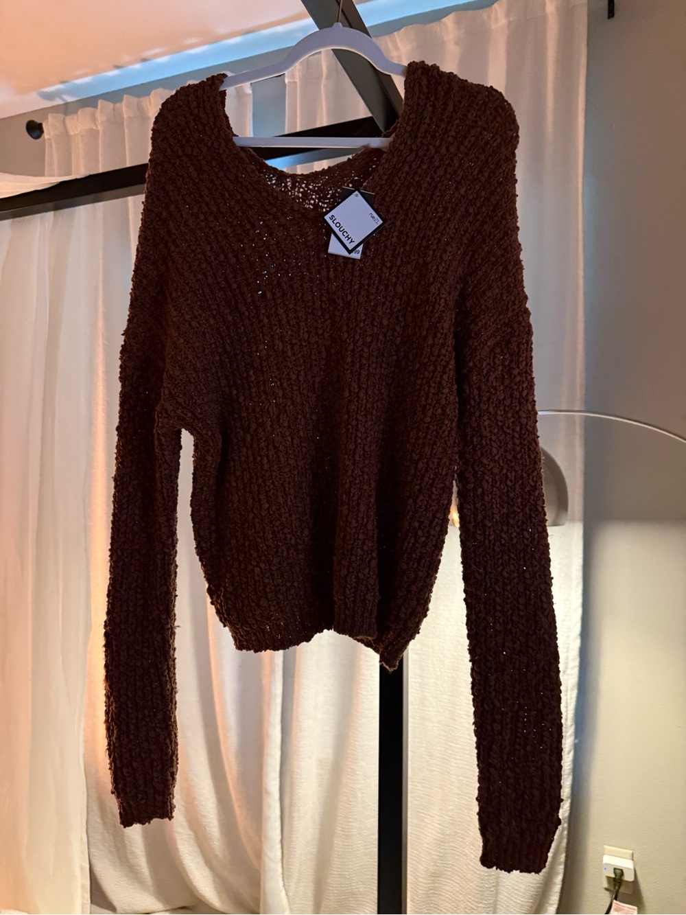 Rue21 Women's Chunky V-Neck Sweater - Dark Brown